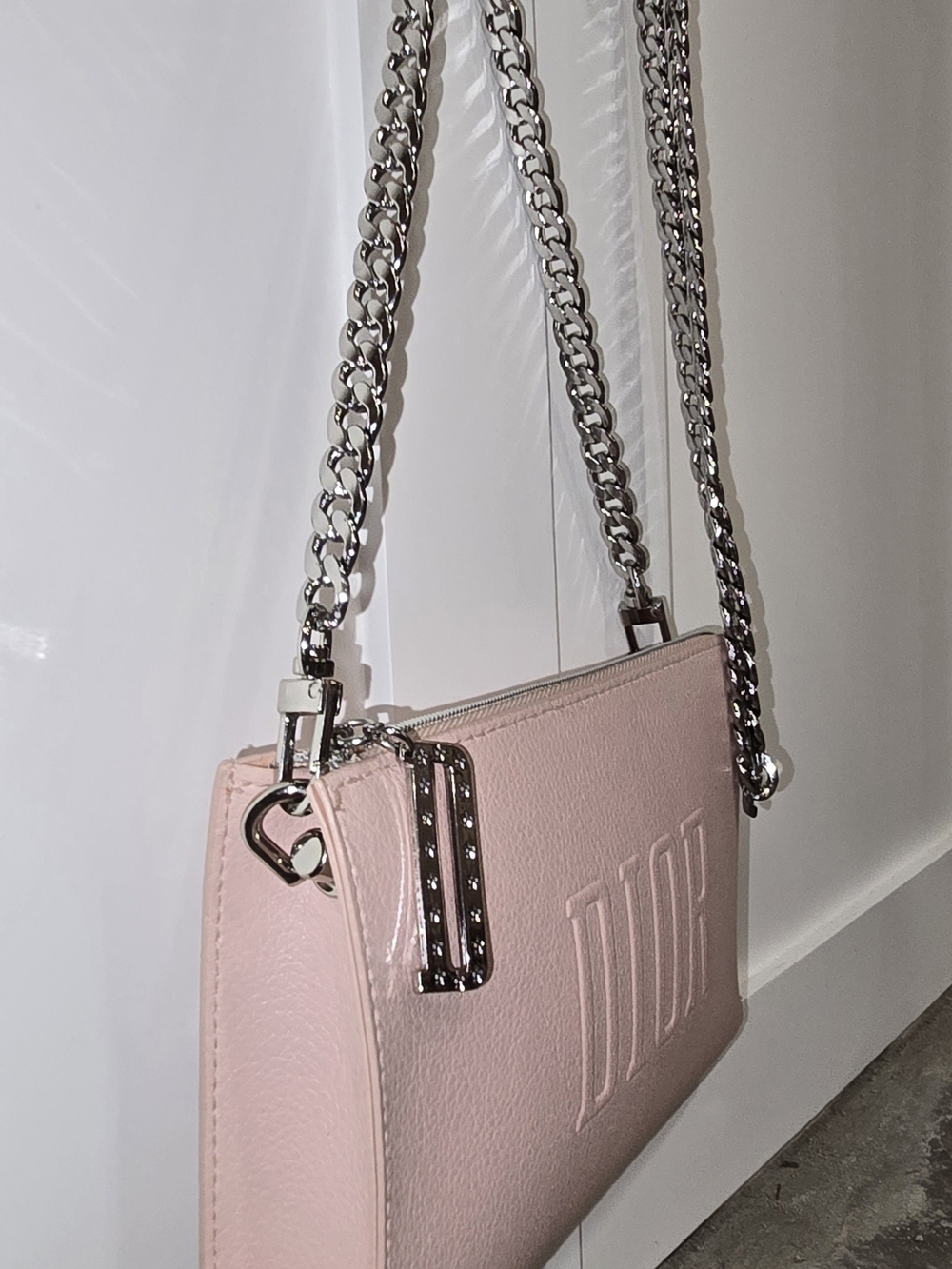 DIOR Beauty - Pink w Silver Chain Shoulder / Crossbody Bag - Picture 5 of 9